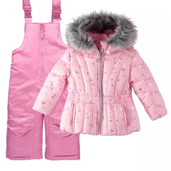 Rothschild Other - Brand New Baby Girls Snowsuit, Puffer Jacket and Ski Bib, 2 Piece Set, 24 Months